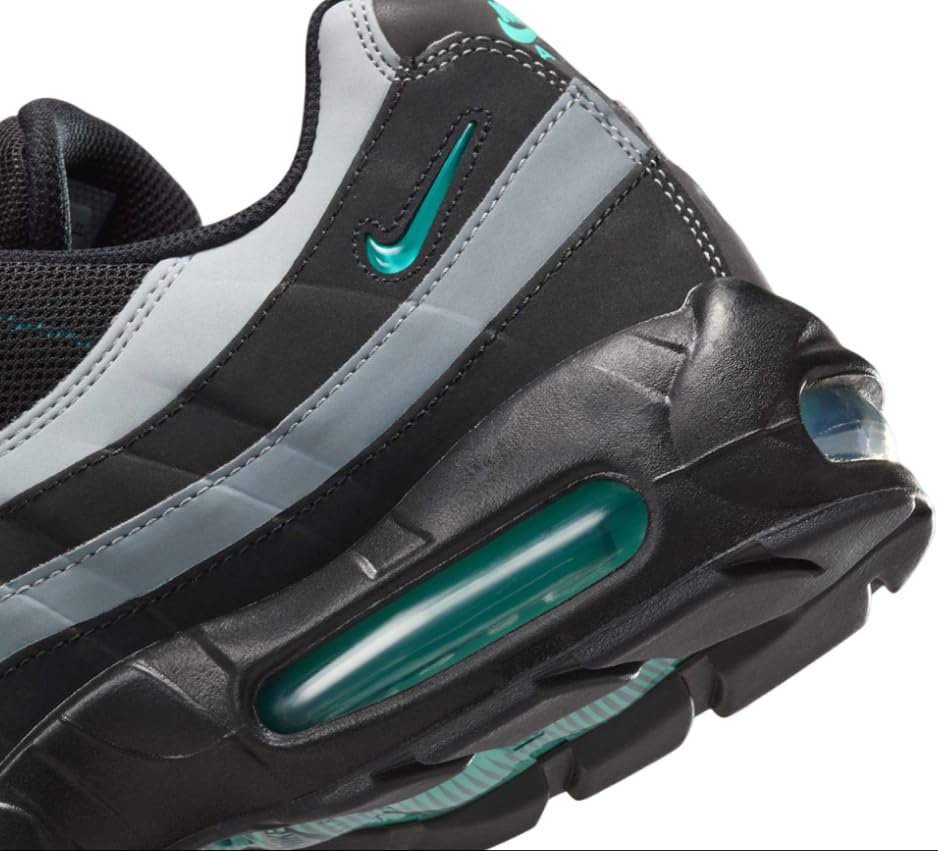 Nike Air Max 95 Black Aurora Green HV6062-001 Mens Sz 11.54