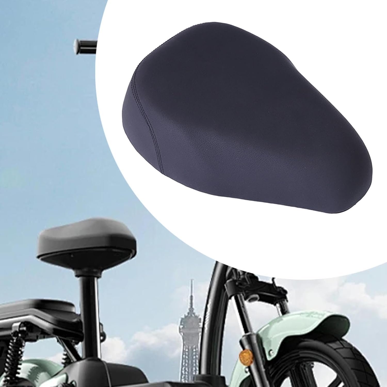 Bicycle Seat Saddle, Bike Saddle, Components Shockproof Seat Bike Seat Cushion, Electric Bicycle Saddle for Cruiser Bikes