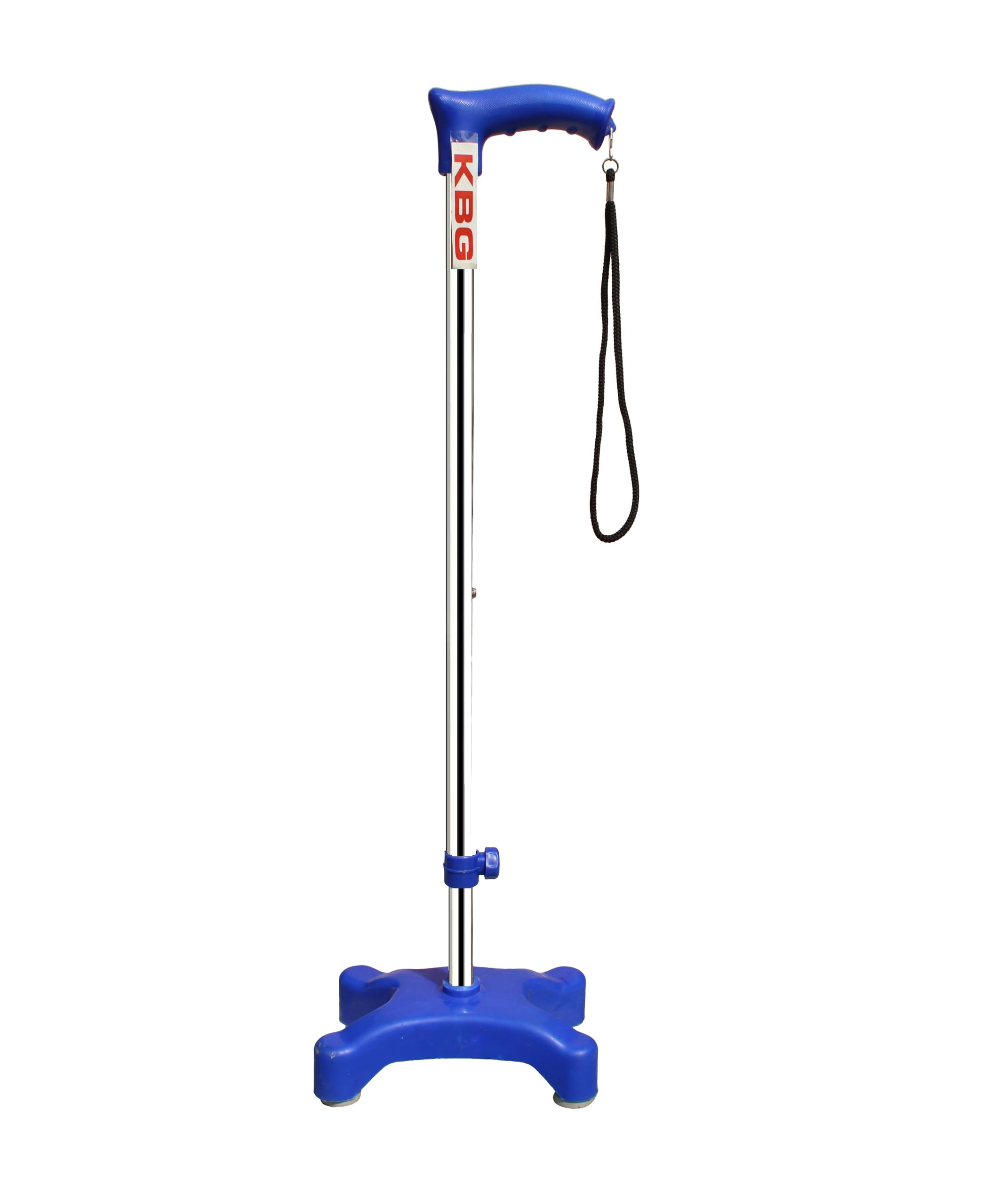 KBG 4 Leg Quadripod Croome Height Adjustable Walking Stick Foldable Walking Cane with T Handle Stick for Elderly & Those Physically Challenged (Dark Blue) (B0BNVBJ12L) Amazon Price History, Amazon Price Tracker
