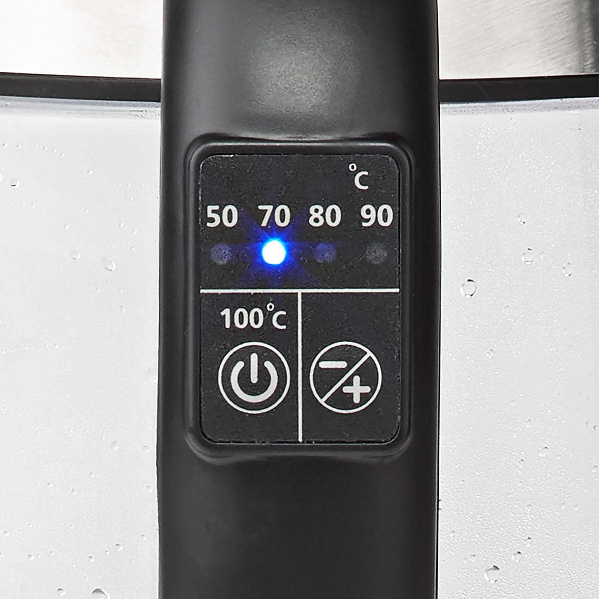 Nedis KAWK320EGS Bollitore in Vetro – 1,7 L – 2200 W – 5 Livelli di temperatura – Illuminazione LED – Acciaio Inox
