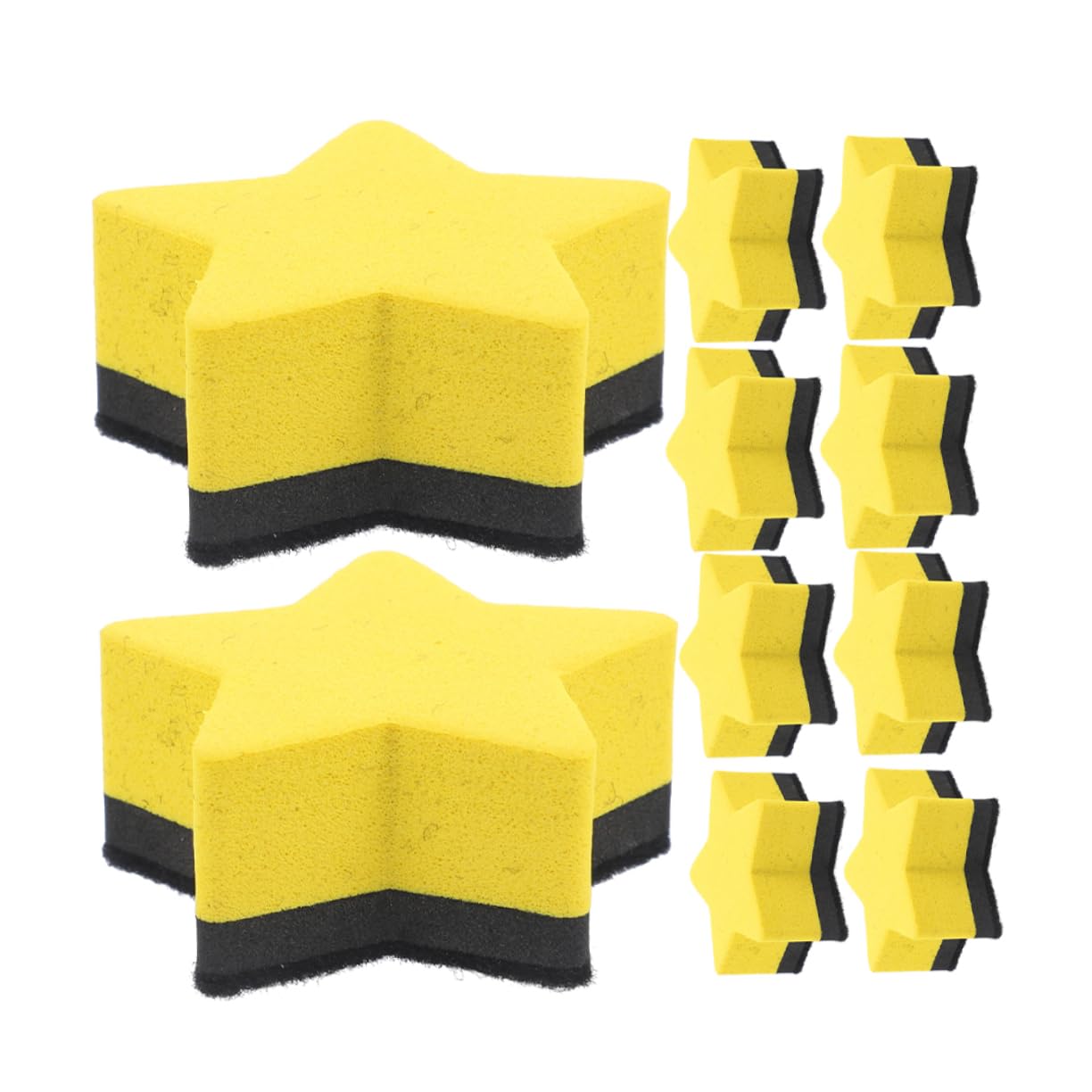 OSALADI 5 Ensembles Gomme Pentagramme Eraser De Tableau Blanc Magnétique Gommes Magnétiques Planche À Essuyer Petite Gomme Sèche Eraseurs De Tableau Blanc Feutrine Jaune 15 Pièces * 5