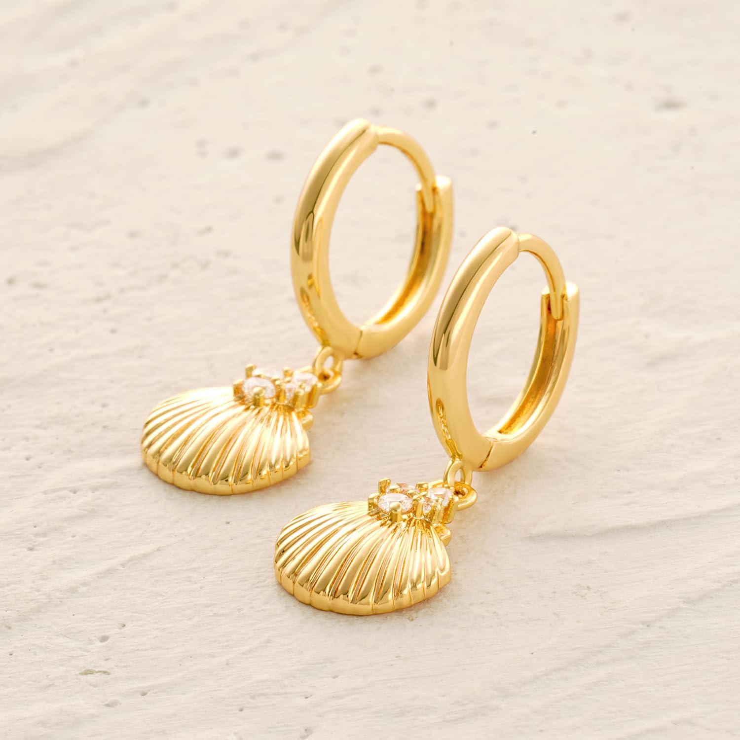 MYEARS Women Earrings Gold Huggie Hoop Dangle Drop 14K Gold Plated Small Simple Hypoallergenic Everyday Jewelry - Image 5