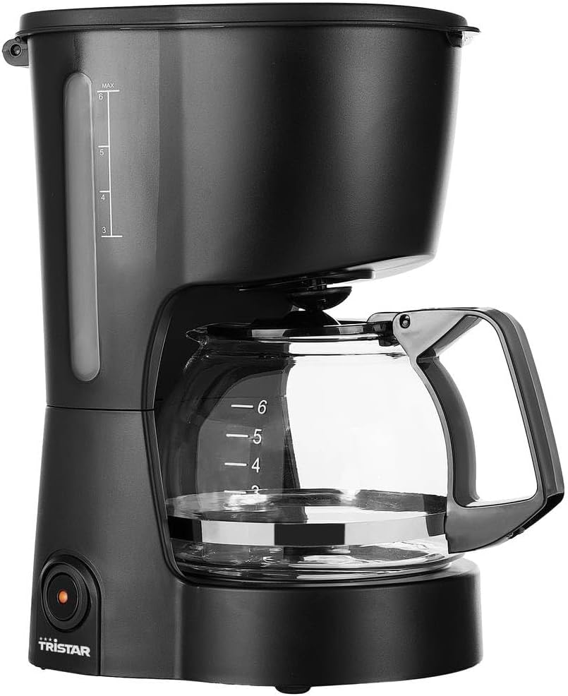 Tristar CM-1246 Coffee Machine, 6 Cup Capacity, 600 W, Keep Warm Function, Automatic Shut-Off, Permanent Filter, Anti-Drip System, Compact and Portable, Easy to Clean, CM-1246