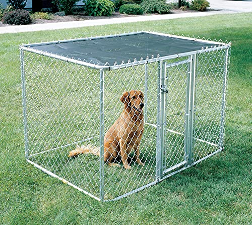 MidWest Homes For Pets Chain Link Portable Kennel with a Sunscreen, 6 by 4 by 4-Feet - Image 3