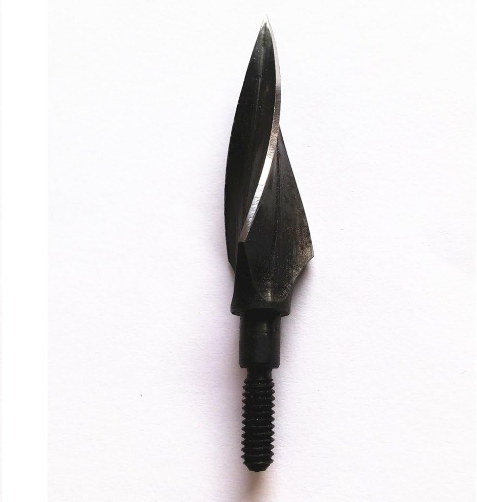 Spiral Blade Wrenched Broadheads 150 Grain Traditional Arrowheads for Archery Hunting Arrows and Crossbow Bolts (12 Pack)