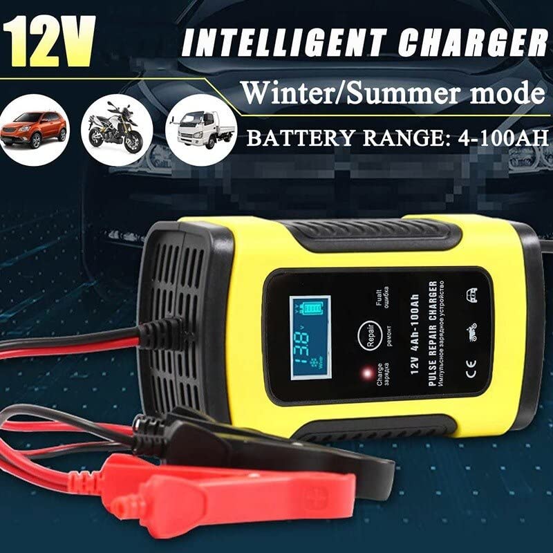 Carica Batteria Auto Caricabatterie a impulsi for batteria for auto da moto intelligente intelligente universale 6A 12v Tipo di riparazione Caricabatterie-Batteria automatica Caricabatterie Auto