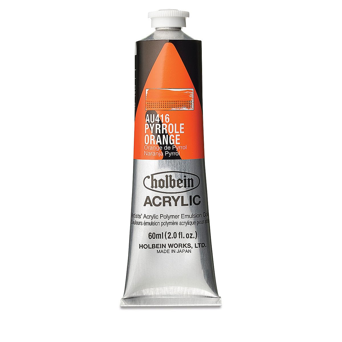 Holbein Orange : Heavy Body : Acrylic Paint : 60Ml : Pyrrole