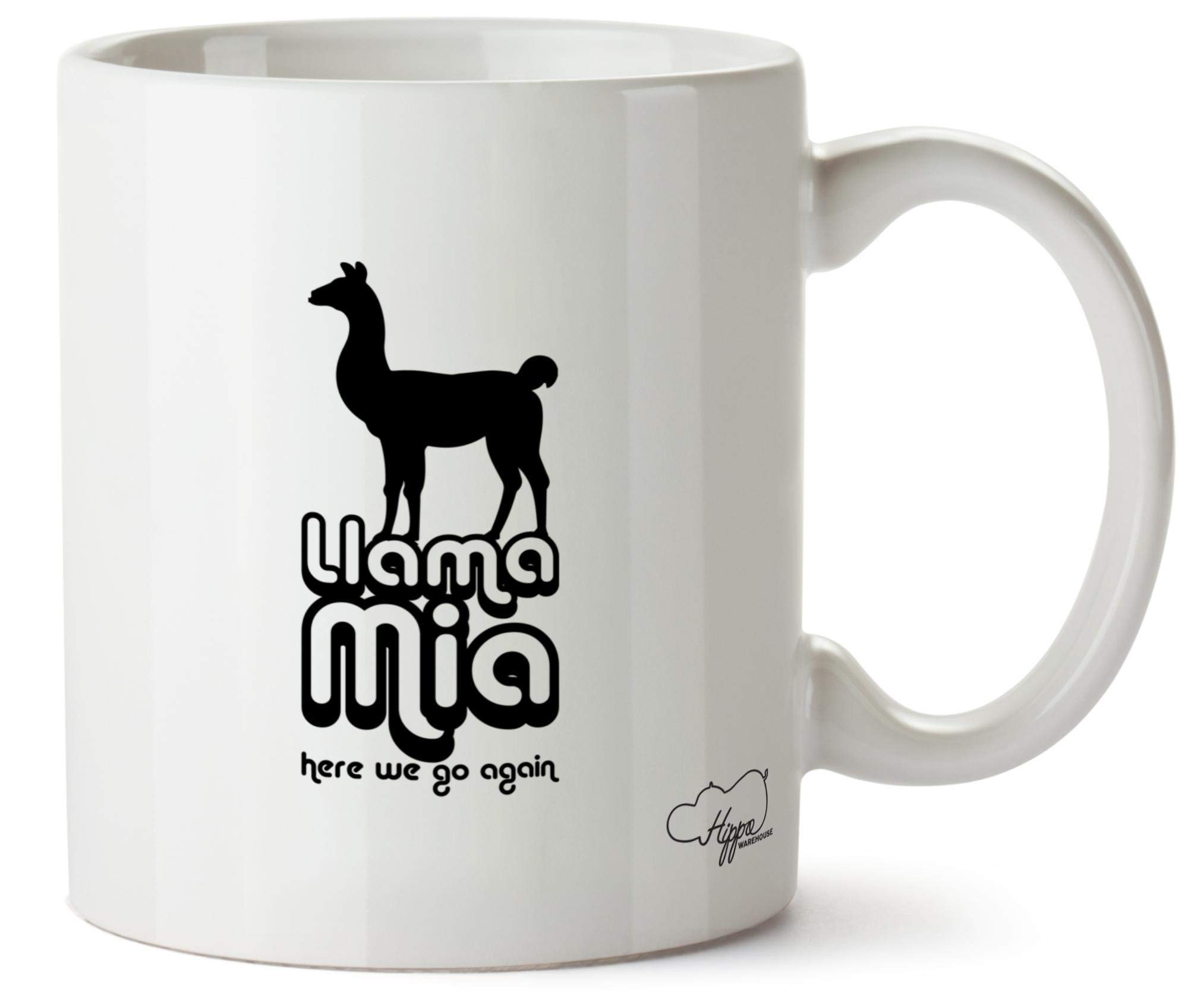 VIGAT Hippowarehouse Llama Mia here we go Again Printed Mug Cup Ceramic 10oz