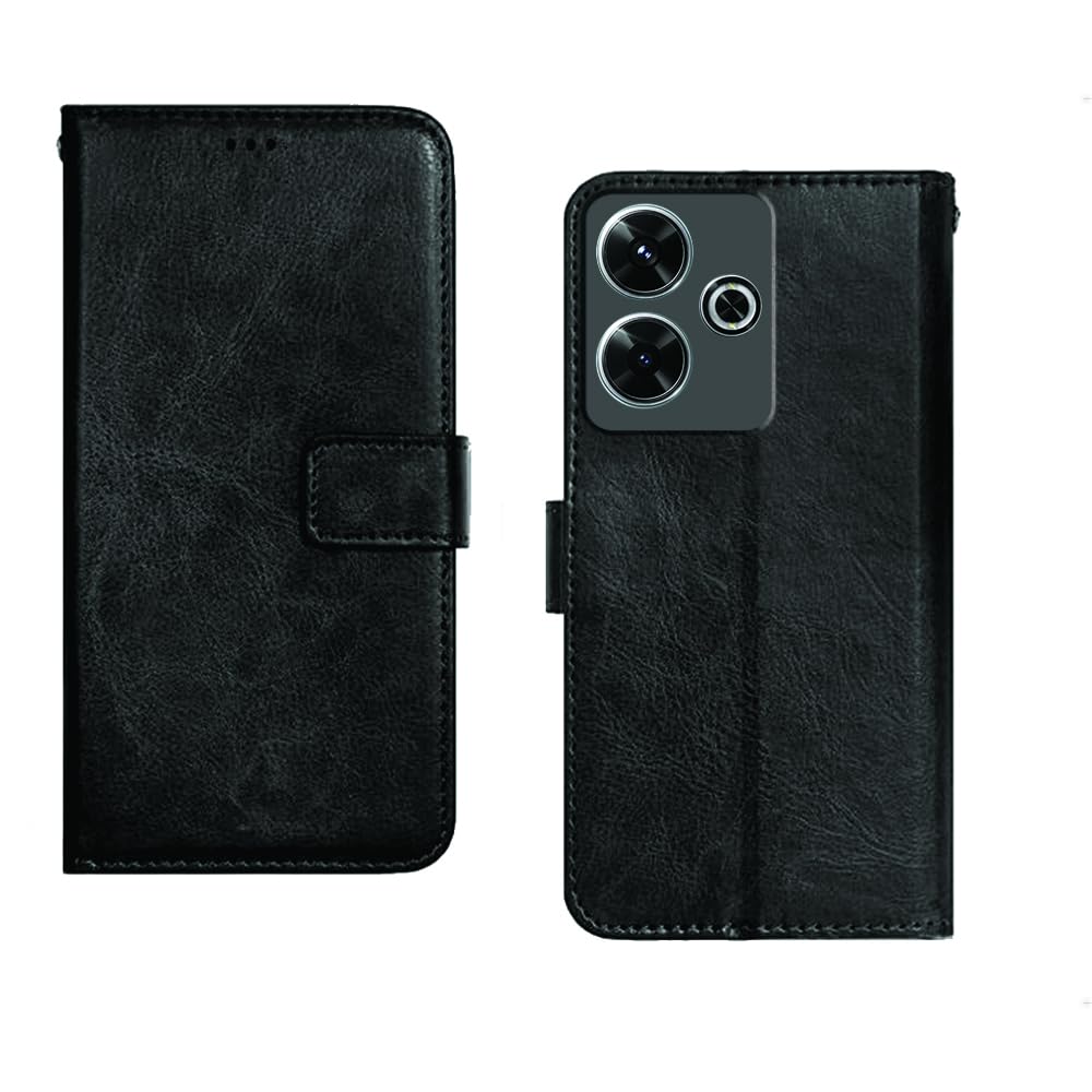 Etechnic Redmi 13 5G Flip Cover | Premium Leather Finish Flip Cover | with Card Pockets | Wallet Stand |Complete Protection Flip Cover for Redmi 13 5G - Black (B0D9VJPPTJ) Amazon Price History, Amazon Price Tracker