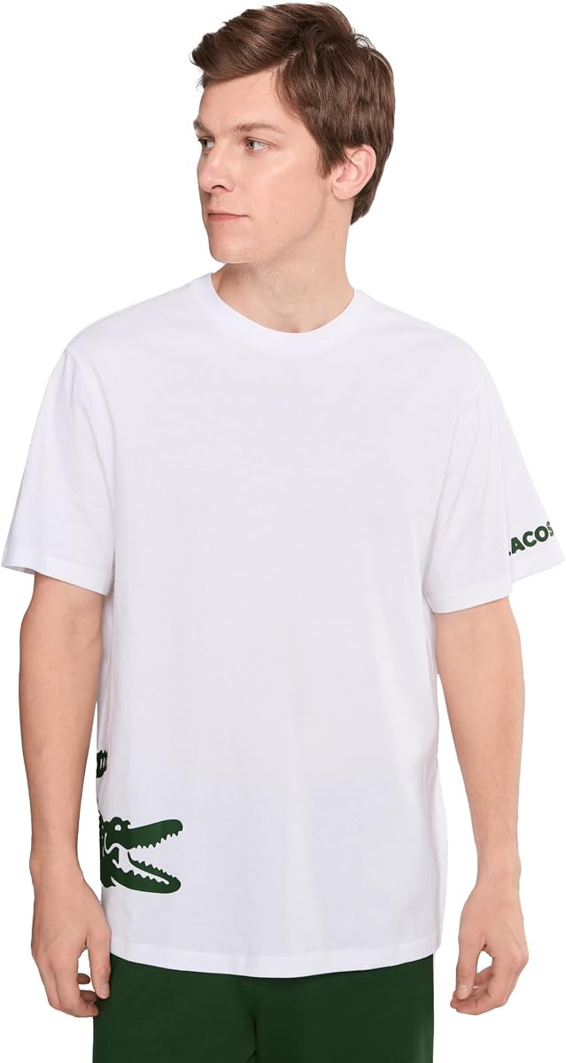 Lacoste Men's Printed Cotton Loungewear T-Shirt