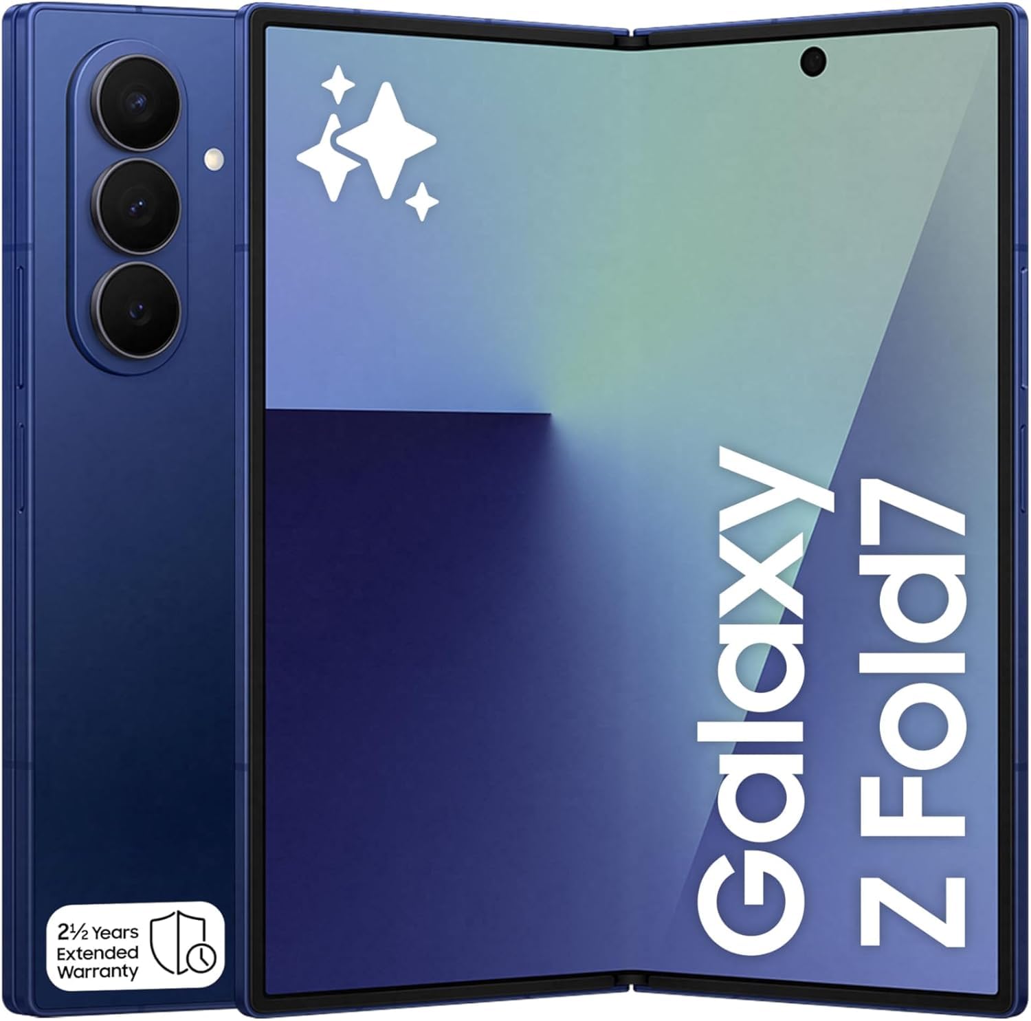 Samsung Galaxy Z Fold7, AI Phone, Blue Shadow, 256GB Storage, 12GB