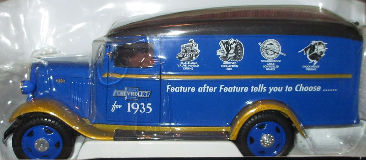 1935 Canopy Truck Blue Truck with Accessories 1/24 Diecast Model by Unique Replicas 18621