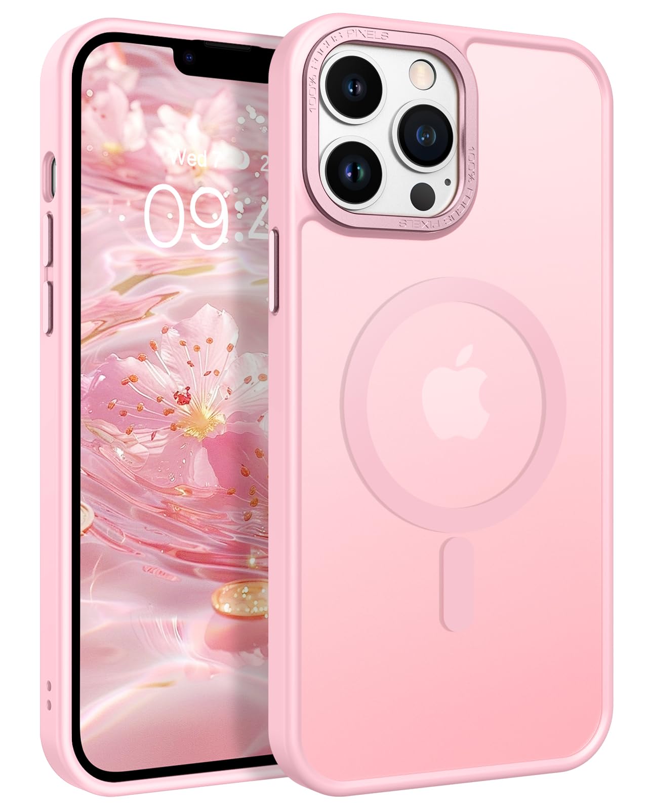 BENTOBENfor iPhone 13 Pro Max Case,[Compatible with MagSafe] iPhone 13 Pro Max Magnetic Phone Case Translucent Matte Shockproof Women Men Protective Cover Case for iPhone 13 Pro Max 6.7",Tender Pink