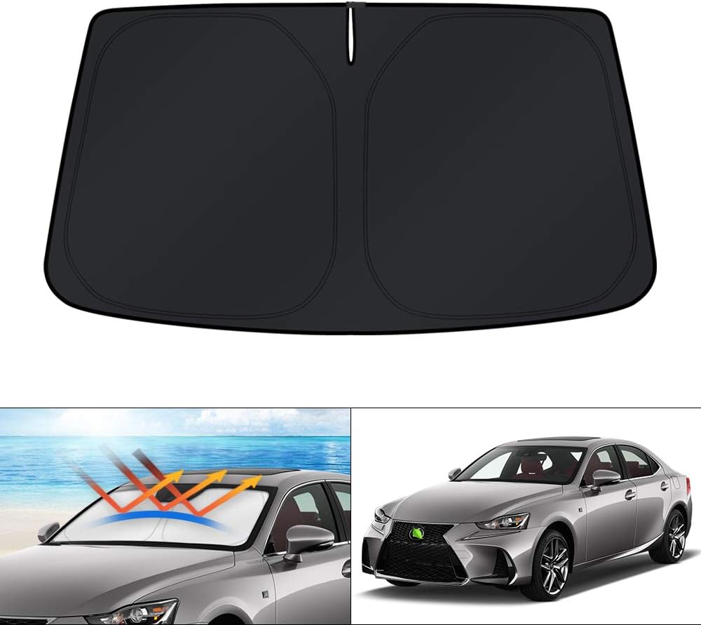 KUST Custom Fit Windshield Sun Shade for 2014-2020 Lexus is Sedan Window Shade Foldable Sun Visor Protector Blocks UV Rays Keep Your Car Cooler (NOT for Lexus RX, ES)