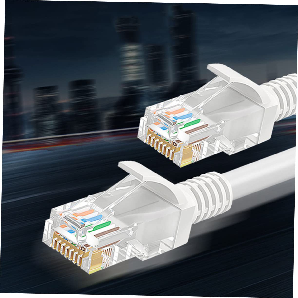 Mikikit Cavo Ethernet Cat 5e Gigabit Bianco per Computer e Router