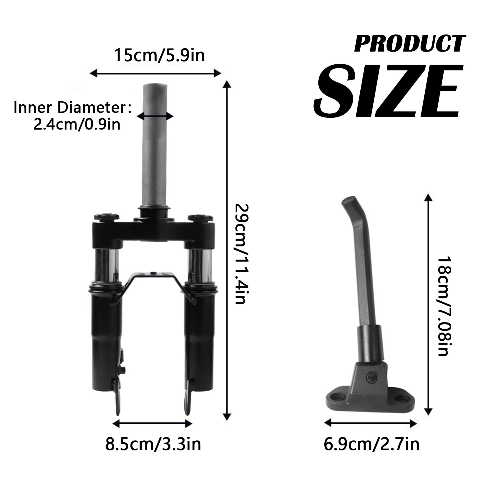 Aisny Horquilla de Suspensión para Scooter E, Suspensión para Segway Ninebot MAX G30D G30LD G30D 2 G30LE E-Scooter Amortiguador Horquilla a Prueba de Golpes para Ninebot MAX G30 Modificación