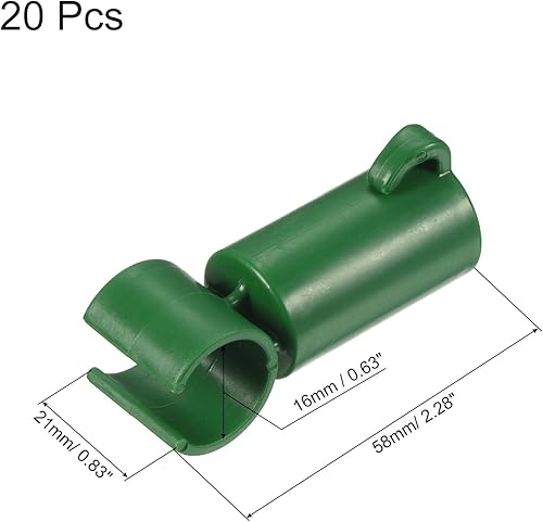 Miniatura 2 de MECCANIXITY Clip de conector de estacas para plantas, 2.28 pulgadas de largo, clips de hebilla para juntas de tubería para palos de patio, caña de