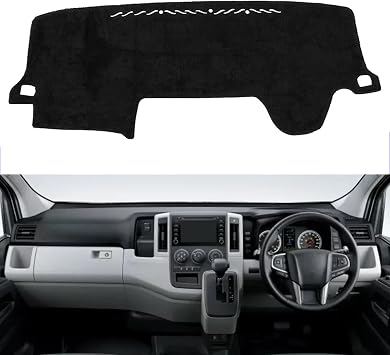Fit for Toyota Hiace 2019 2020,Car Dashboard Cover,Non-Slip Dash Mat Dashboard Cover,Black Dash Cover Mat,Automotive Interior