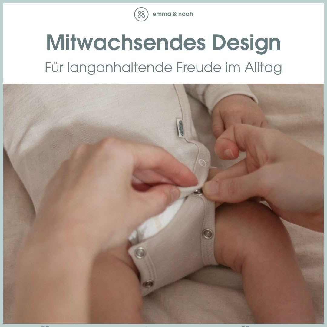 emma & noah Langarm Wickelbody Merinowolle