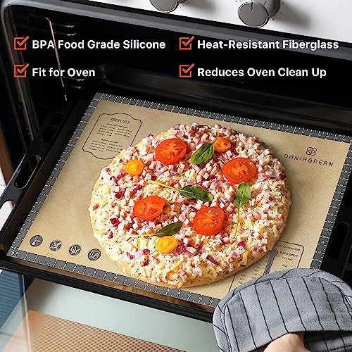 Image of Baking Mat, 26 inch x 16 inch Large Silicone Non-slip Baking Pastry Mat with Measurement, Non Stick Silicone Mats for Kitchen Counter, Fondant Mat, Counter Mat, Dough Rolling Mat, Oven Liner, Pie Crust Mat
