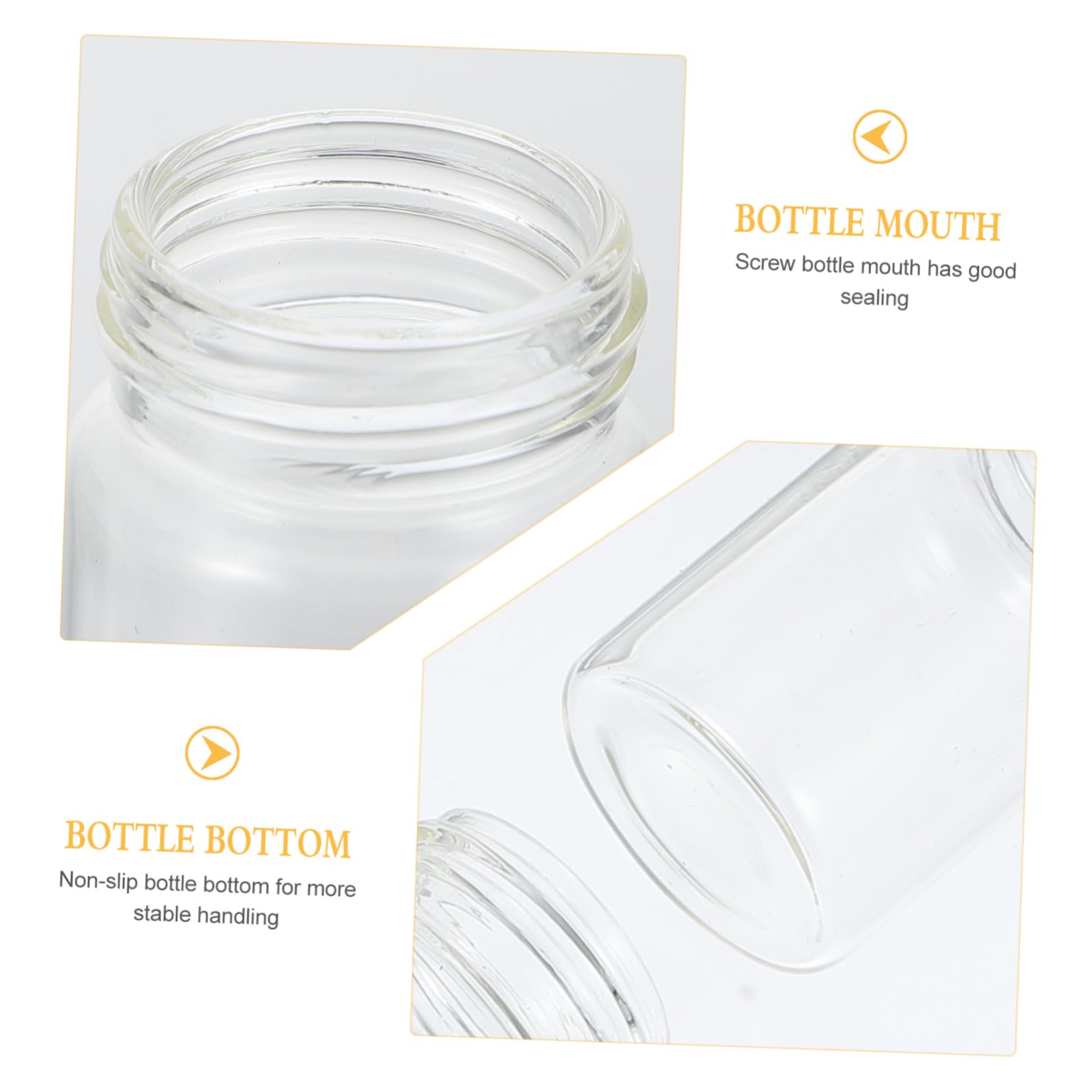 Cabilock Botellas de Vidrio Material Sintético, Fáciles de Transportar 20ml 50piezas con Tapa para Experimentación para Almacenamiento de Muestras en Laboratorio
