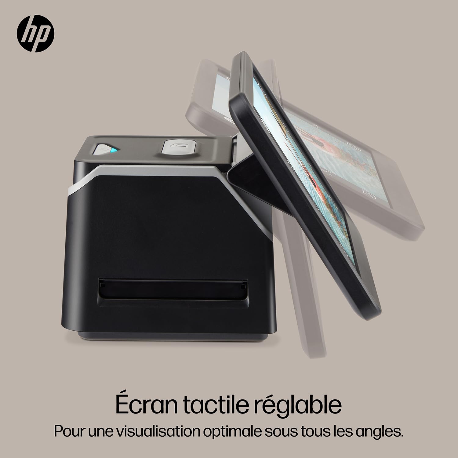 HP FilmScan Numériseur de film et diapositives à écran tactile avec écran LCD réglable de 7", convertit rapidement les négatifs et les diapositives en photos numériques JPEG de 22 MP, compatible avec