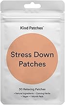 Kind Patches | Stress Down Patches | Stress & Anxiety Support | Botanical Plant-Based Formula with Calming Herbs, Green Tea, Vitamin B Complex & Ashwagandha | 30 Vegan Patches