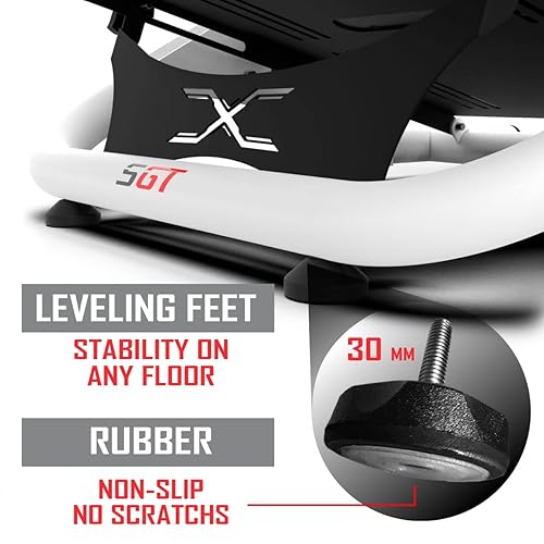 Miniatura 6 de Extreme Sim Racing Wheel Stand Cockpit SGT Racing Simulator - White Edition For Logitech G25, G27, G29, G920, G923 Thrustmaster and Fanatec - WHEEL