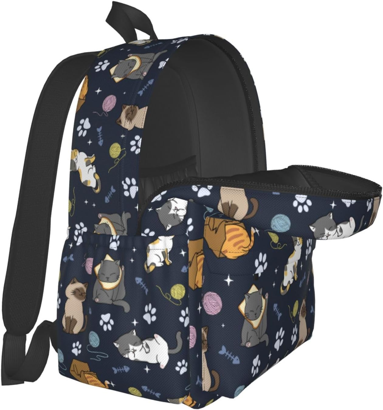 Cute Cats Backpack for Women 16.9 inch Travel Casual Laptop Backpack Lightweight Waterproof Hiking Daypack - Image 6