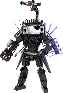 Bentex Toilet Upgraded Damaged TV Man Figure Building Block Set, Upgraded Cameraman Speakerman Game Model Collectible Building Bricks Birthday Gift for Adults Fans 703pcs