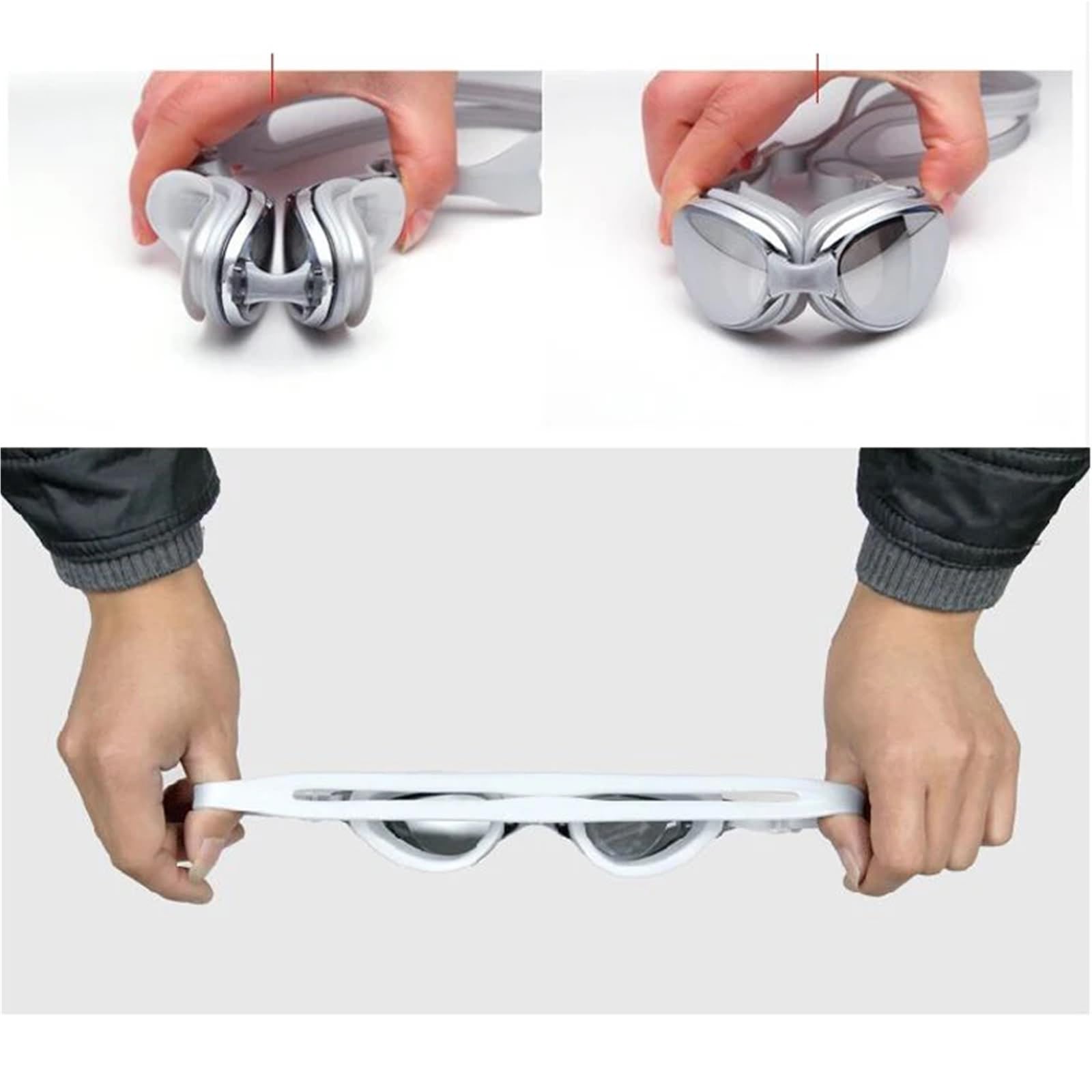 Schwimmbrille Beschichtung Schwimmbrille Professionelle wasserdichte Anti-Beschlag-Schutzbrille Schwimmbad Wassersportbrille for Männer Frauen für Erwachsene