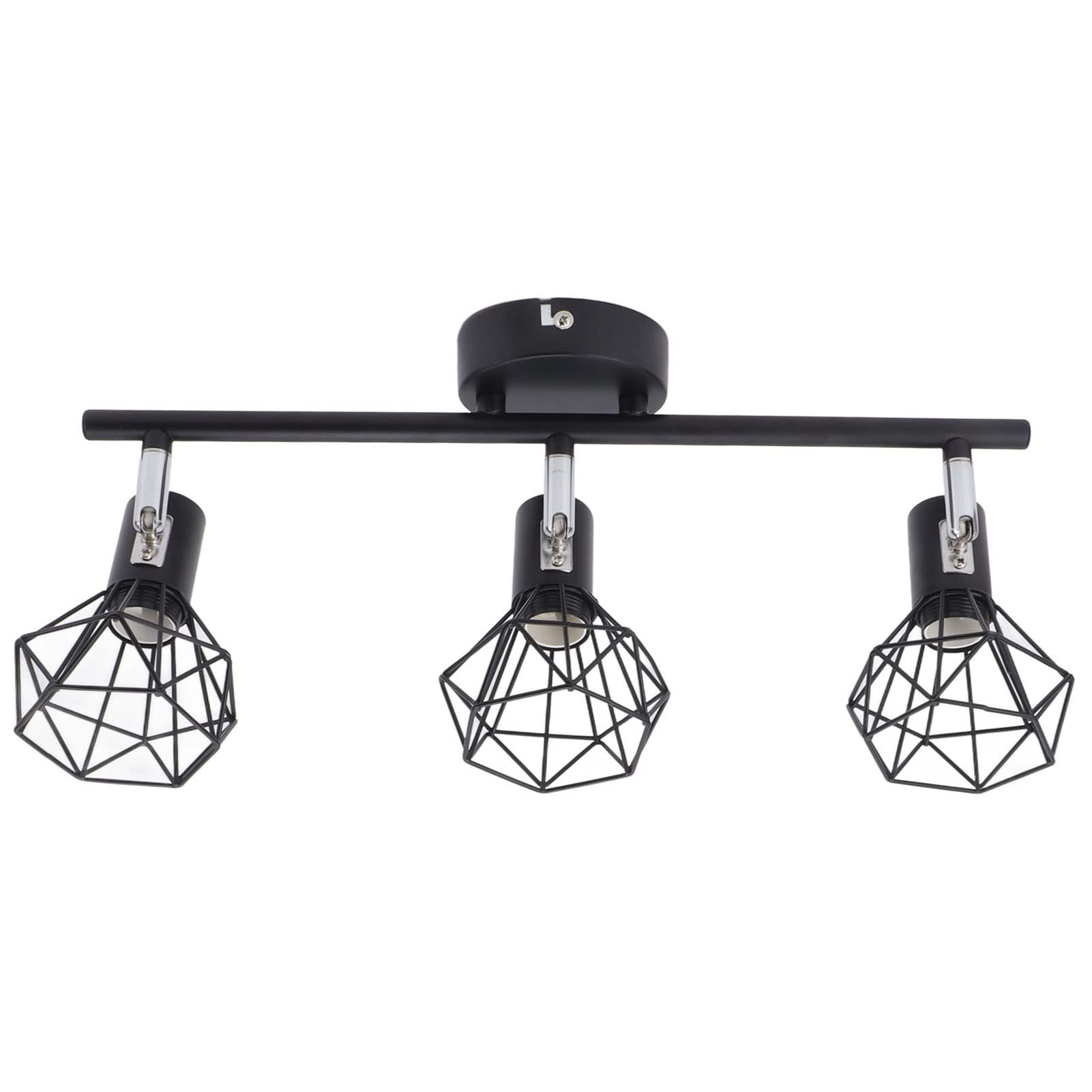 Annadue Kit de Iluminación de Riel de 3 Luces, Luz de Riel LED Giratoria, Foco de Techo Negro Mate, Luz de Moderna Regulable para Cocina Sala de Estar