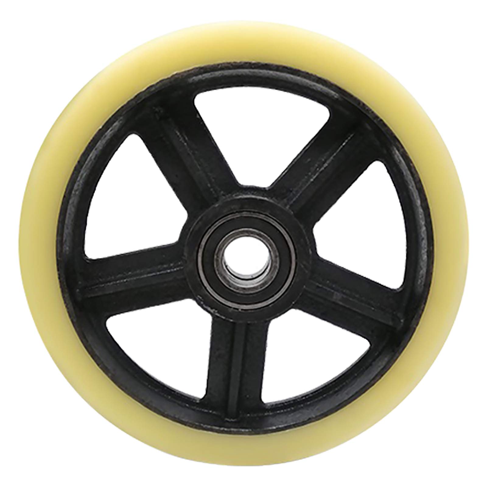 Rueda de Repuesto para Silla de Ruedas, Ruedas de Goma de Poliuretano de Nailon Resistente, Piezas de Repuesto con Cubo de Rueda de Metal para Ruedas de Carro de Empuje/24Cm/10In
