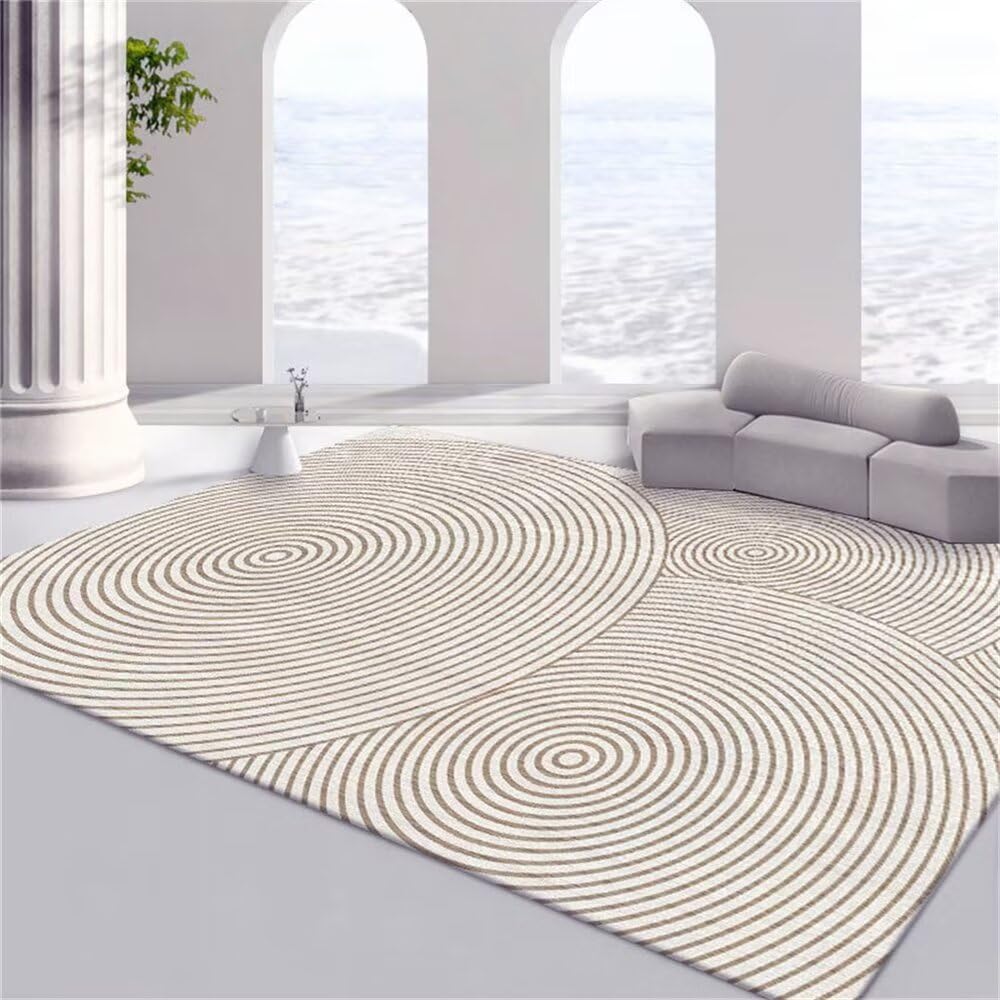 Chambre bébé douce avec le tapis de salon moderne à lignes personnalisables