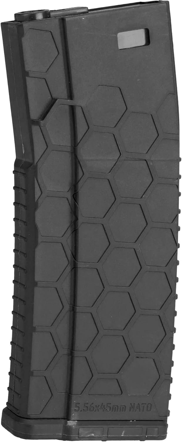 Evike Airsoft - EMG Helios Hexmag 120rds Polymer Mid-Cap Mag for M4-Style Series AEGs (Black/Single)