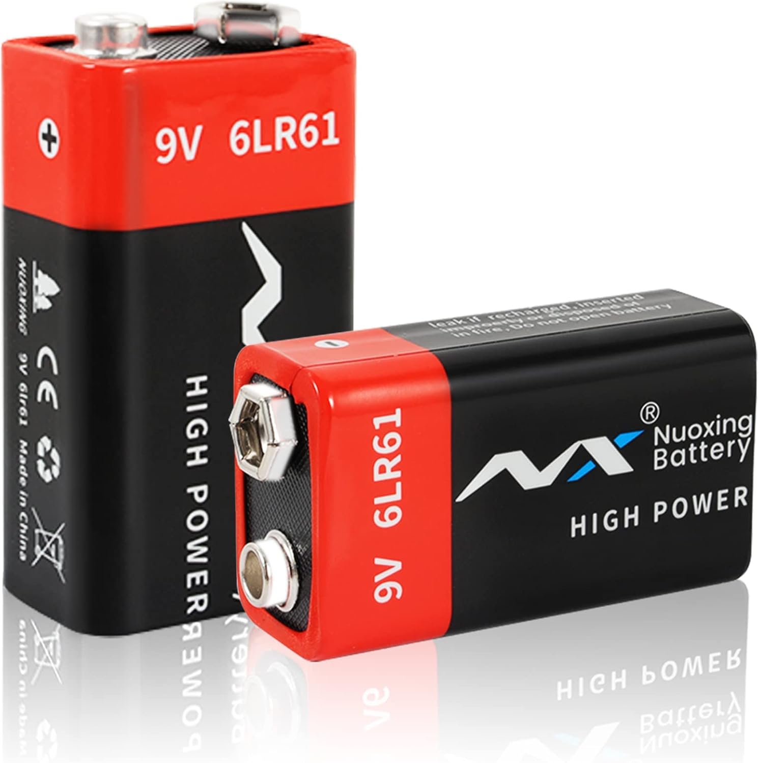 Tsrwuily 9V Batteries - Alkaline 9 Volt Battery - Ultra Long Lasting with a 10 - Year Shelf Life(2 Counts)