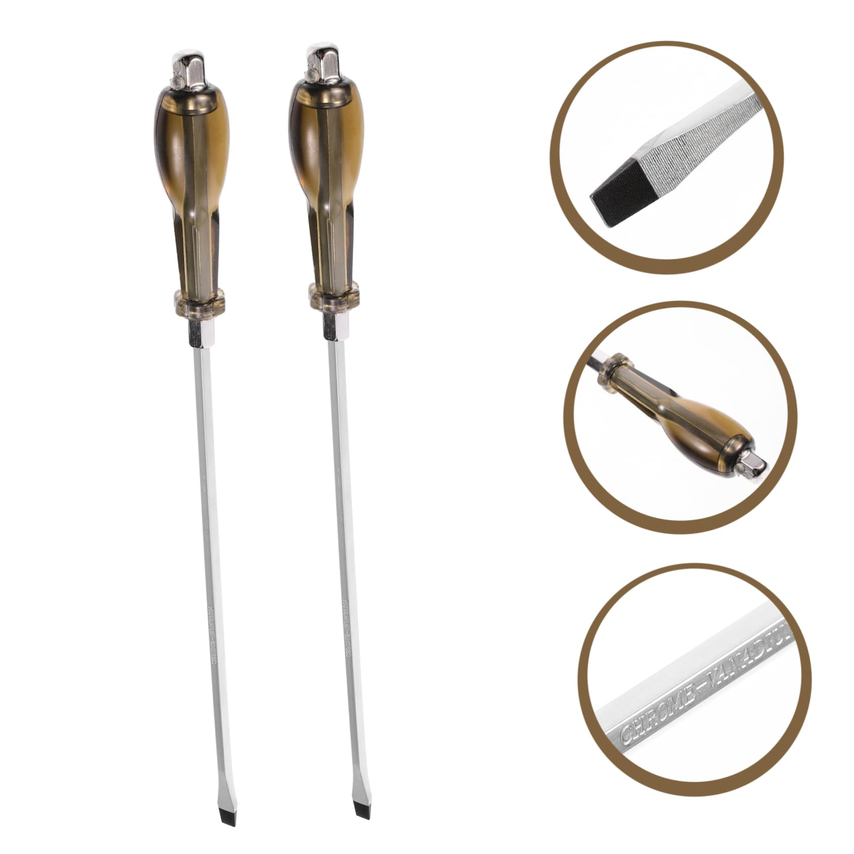 SHINEOFI 2 Set Cacciavite Magnetico Cacciaviti Testa Piatta Avvitatore Cacciavite Per Auto Strumento Di Riparazione Domestica Acciaio Cromo Vanadio Silver 2 Pezzi * 2