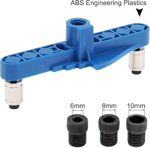 Miniatura 7 de Kit de plantilla de clavija 2 en 1, línea autocentrante, localizador central, herramientas de carpintería para taladrarmarcar con collar de tope,
