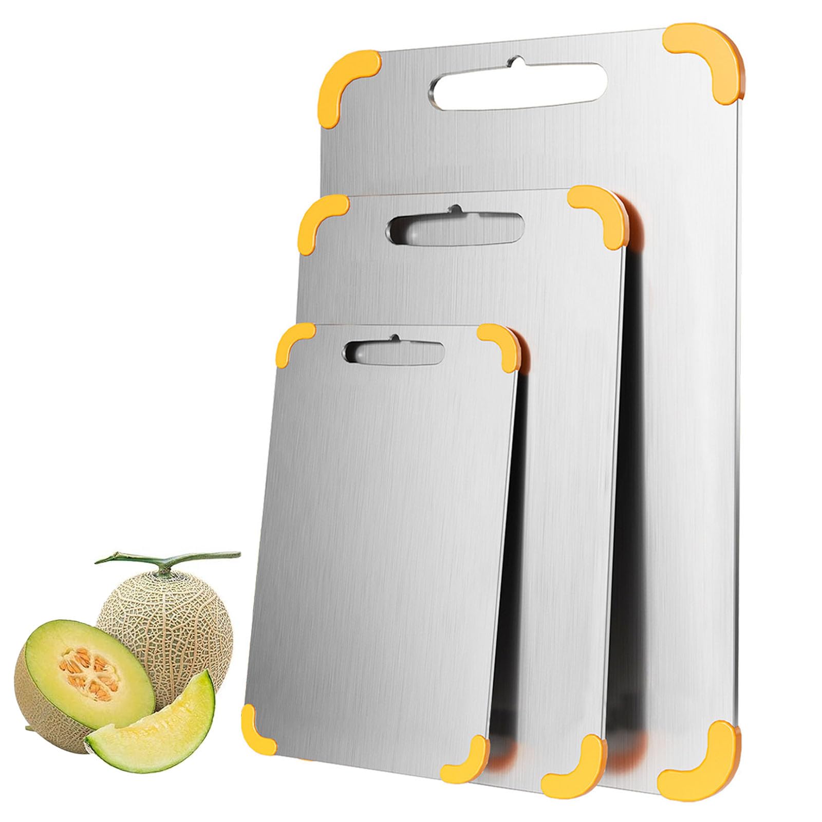 Titanium Cutting Board – Double-Sided Pure Titanium Cutting Board for Kitchen, Knife-Friendly, Scratch-Resistant, Non-Slip, Dishwasher Safe, Easy to Clean (S 10"x6")