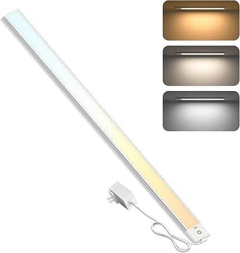Miniatura 1 de MYPLUS Luces para debajo del gabinete enchufables, luces debajo de la encimera de 24 pulgadas para cocina con activación táctil y 5 temperaturas de