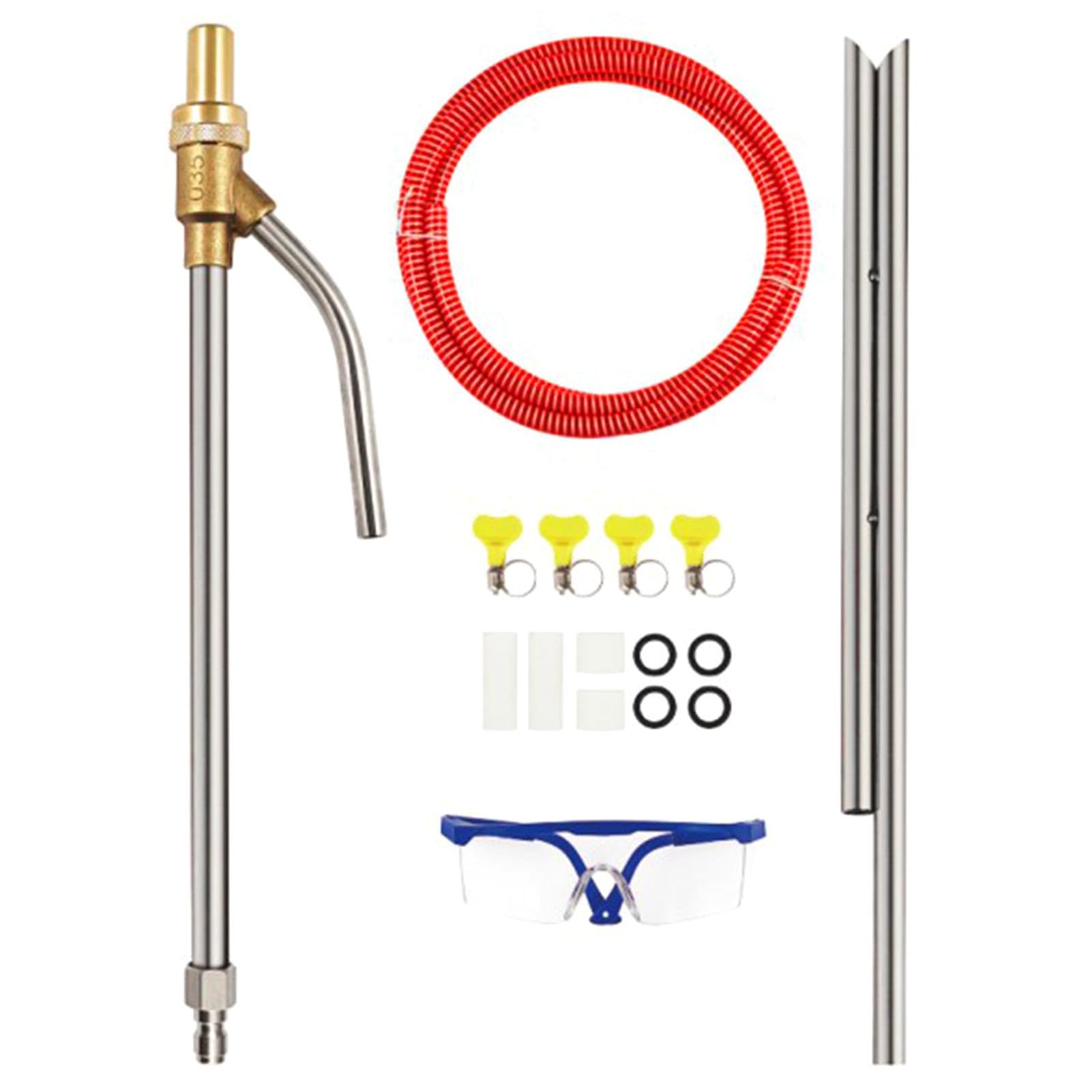 Kit di sabbiatura, kit di sabbiatura per idropulitrice, Sabbiatrici da 5000 psi per idropulitrice, Kit di sabbiatura a sgancio rapido da 1/4 di pollice per rimuovere ruggine, vernice e macchie