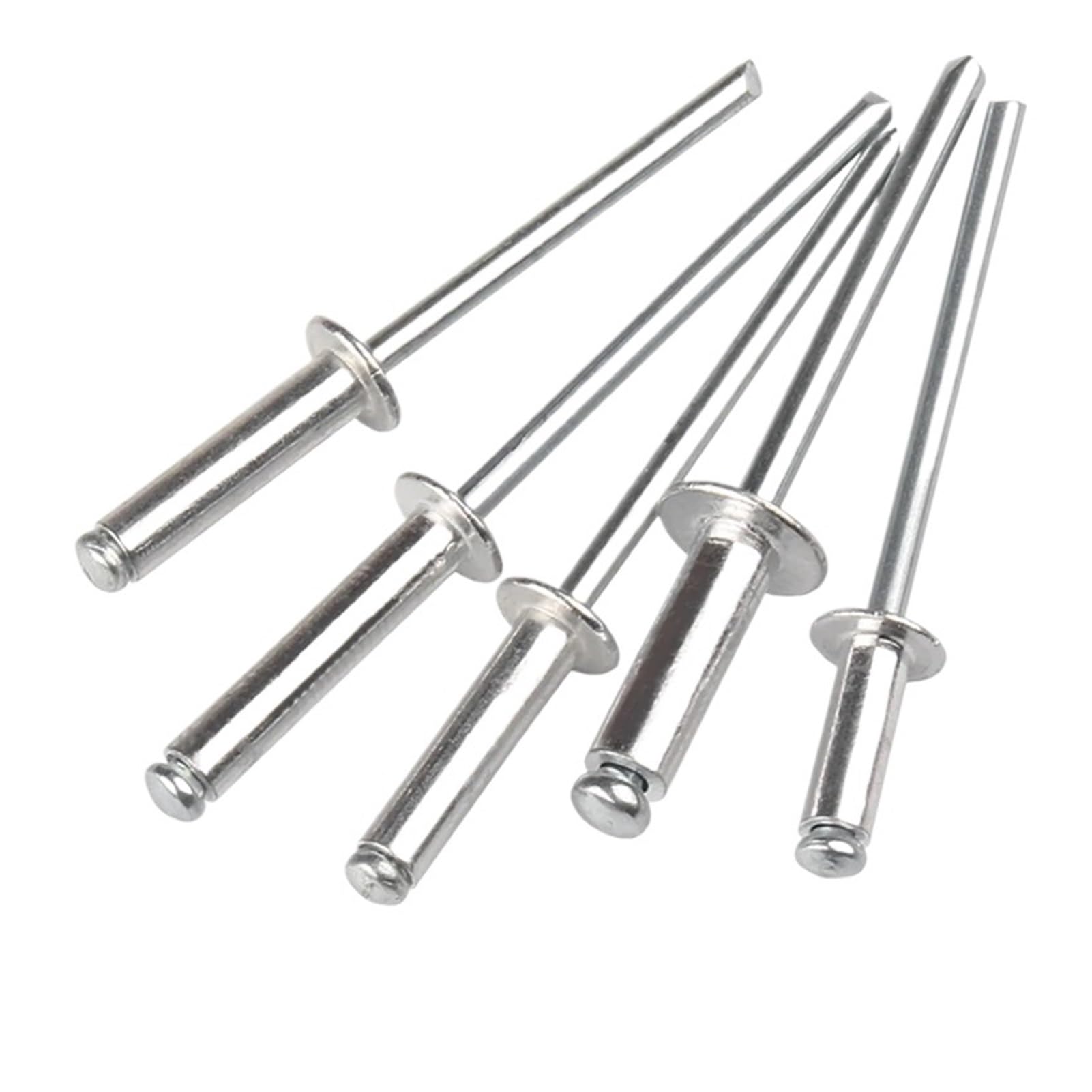remaches ciegos, Remaches ciegos de aluminio, cabeza redonda, ancla tracción, cúpula, vástago acero, mandril escape M3 .2(4mm,M3.2 (50Pcs))