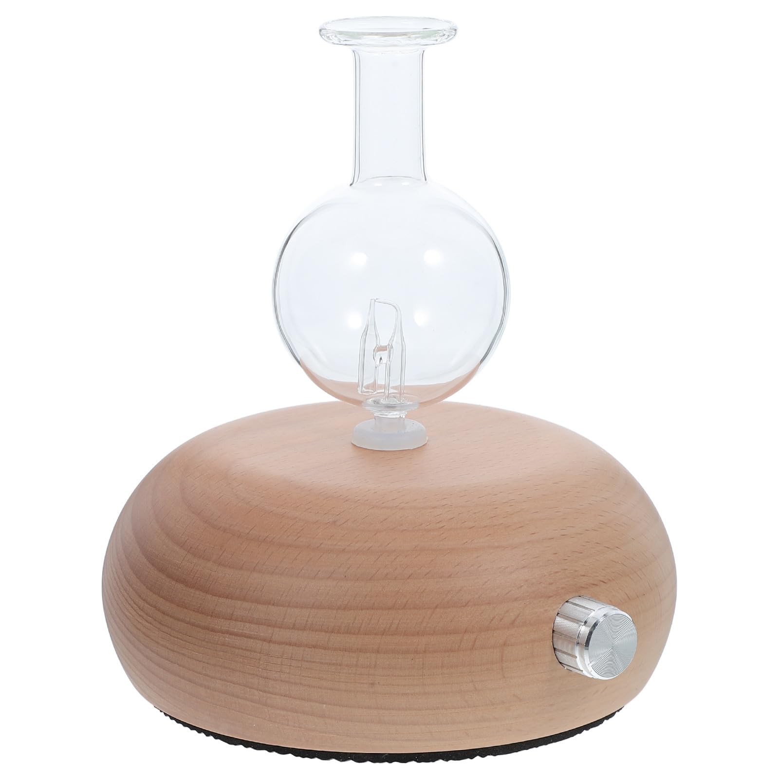 Difusor de Aromaterapia Atomizador de Vidrio con Base de Madera y Boquilla