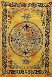 DianPrints Signe De Paix Celtique Tenture Murale Tapisserie Indien Bohème Hippie Jeter Couverture De Plage Coton Pique-Nique Couvre-Lit Nappe 40X30 Pouces