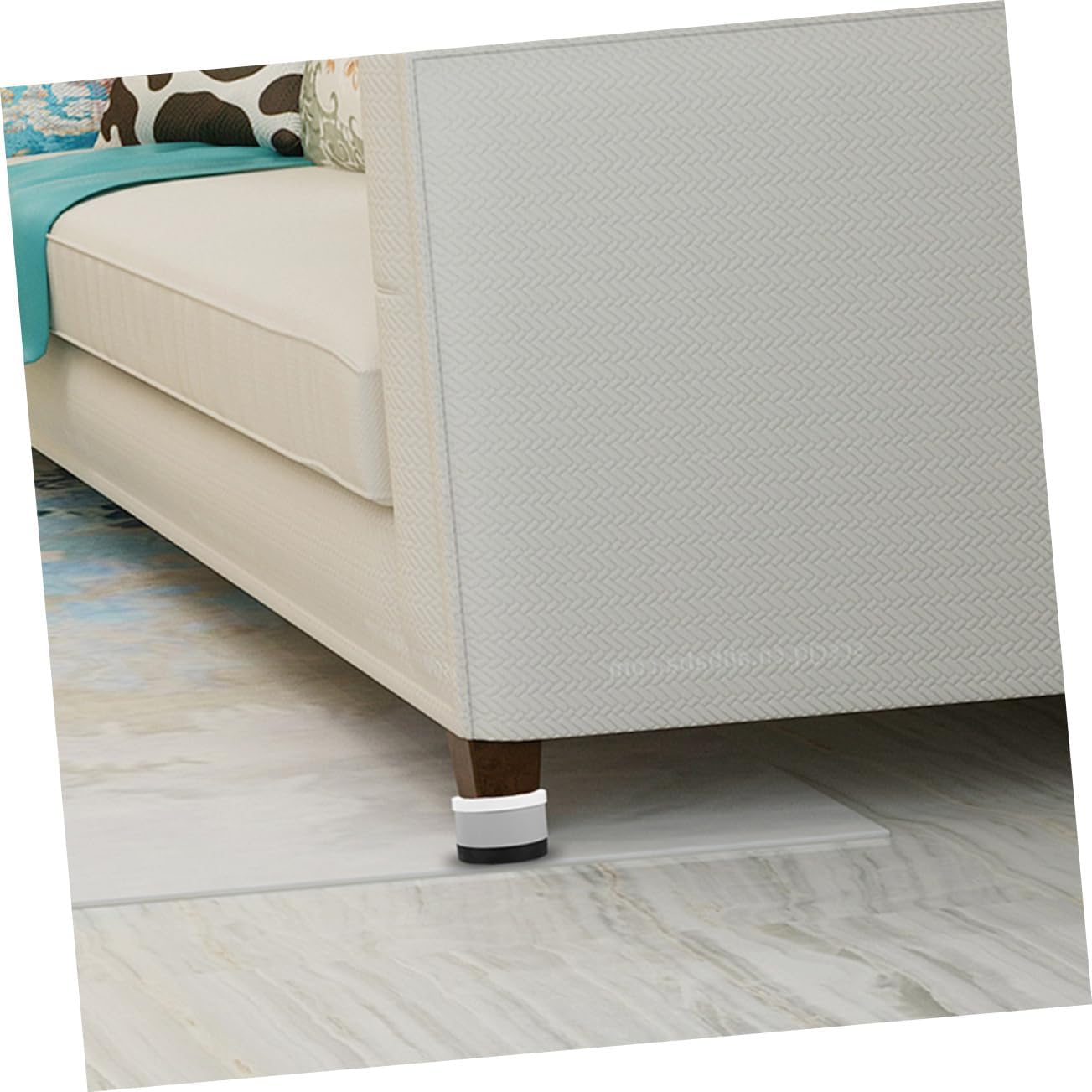 DOITOOL 8pcs Non-Slip Furniture Heightening Leg Pads for Chairs Tables Sofas and Washers Gray Elevate Easy to Install Durable Floor Protectors