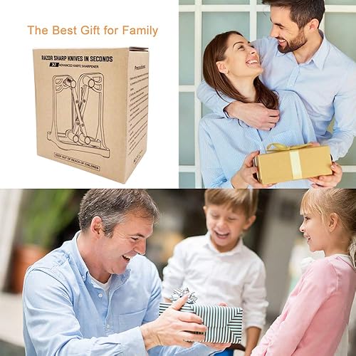 Miniatura 5 de Afilador para cuchillos de cocina, afilador, pulido, biselado, cuchillas estándar seguras y fáciles de usar, soporte de metal completo, herramientas