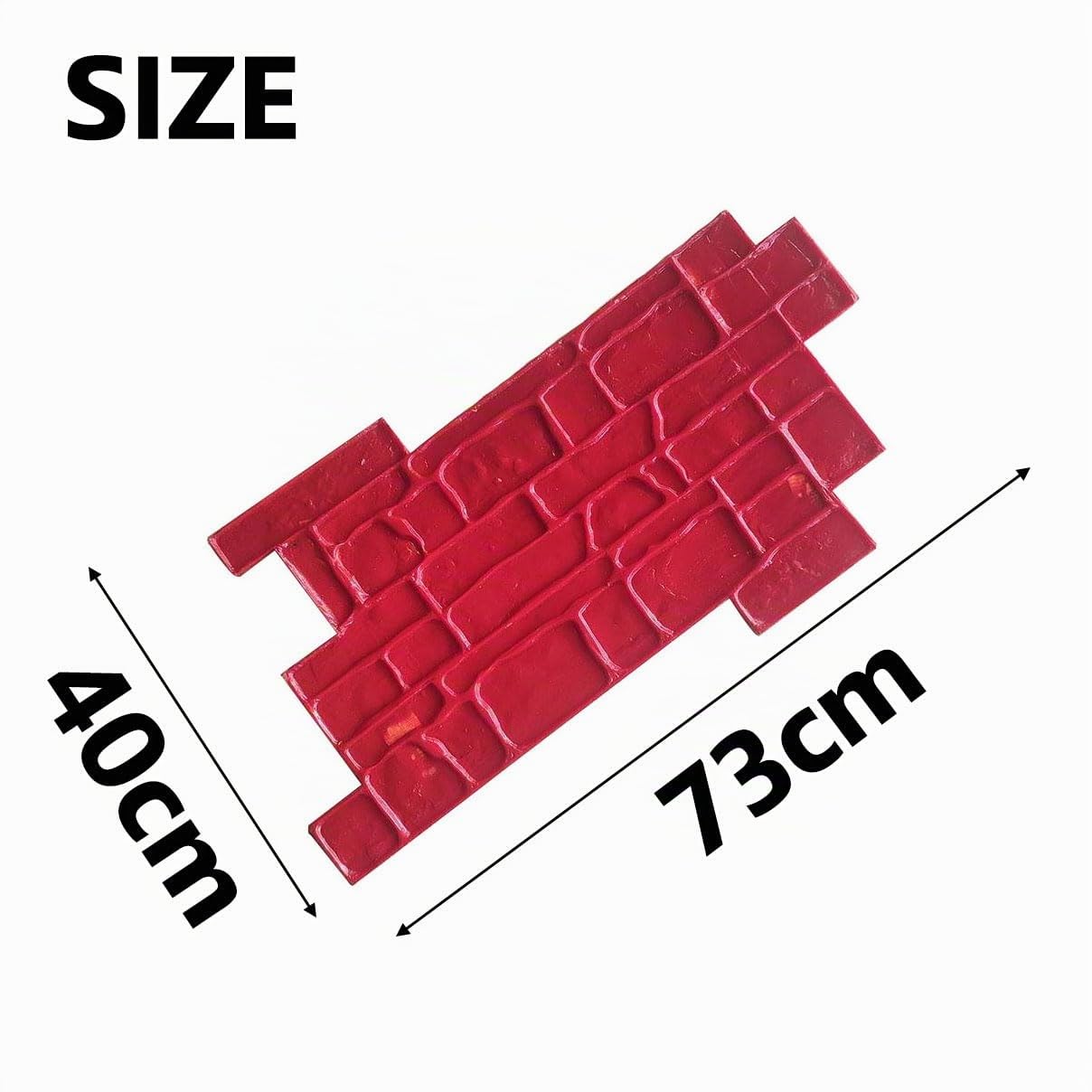 Moule à Empreinte pour BéTon Et Ciment avec PoignéE, Tapis De Moulage en PolyuréThane Durable pour BéTon, IdéAl pour La DéCoration ExtéRieure