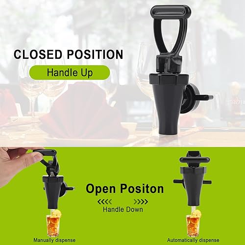 Miniatura 4 de 03260.0002 Kit de grifo de repuesto para dispensador de té helado, repuesto de espiga para urna de té, boquilla de té con tuerca de mariposa y