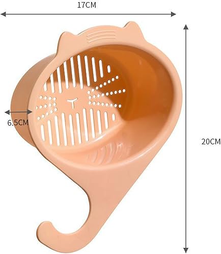 Miniatura 2 de Cesta de colador de cocina, bonita cesta de escurridor de cola de gato, gran capacidad, colador de lavado, cesta de drenaje con reposabrazos sobre