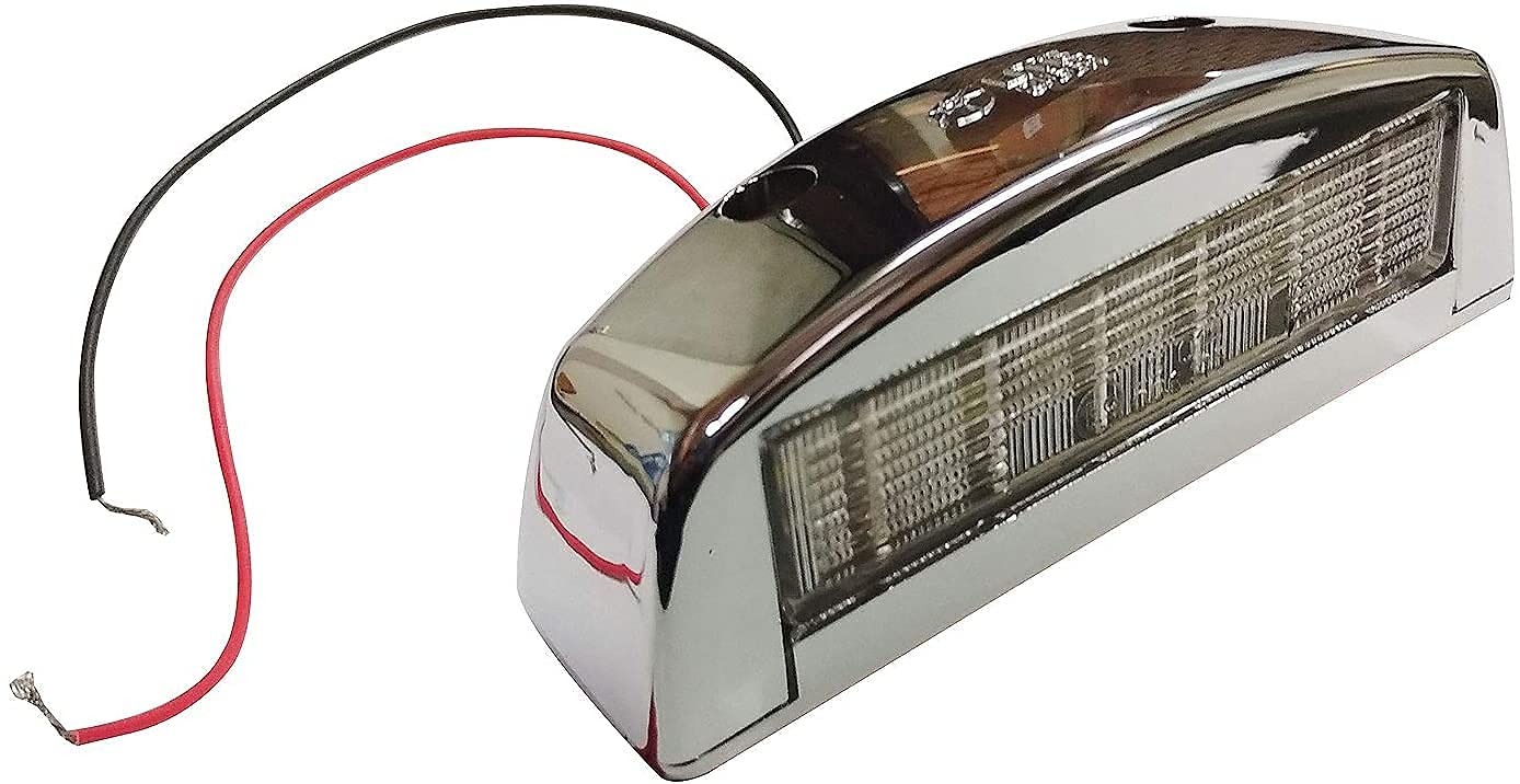 Allpartssource LED Chrome Licence Number Plate Lamp Light Tractor